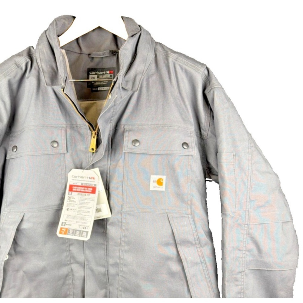 Carhartt FR Coat 2XL Grey Full Swing Quick Duck Flame Resistant Insulated NWT‎